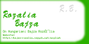 rozalia bajza business card